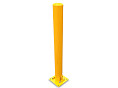 EM413 Fold Down Bollard, custom height powdercoated Safety Yellow.jpg